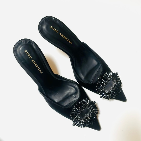 Good American- CINDER-F*CKING-RELLA JEWELED MULE size 9.5 - Picture 2 of 6
